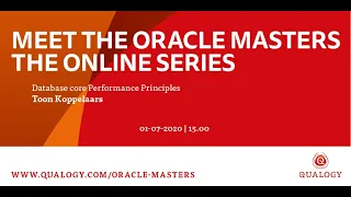 Meet The Oracle Masters: Toon Koppelaars - Database core Performance Principles