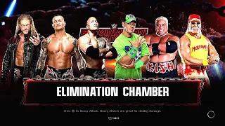 WWE 2K22 - ELIMINATION CHAMBER | Edge, Randy Orton, The Rock, John Cena, Rikishi, Hulk Hogan