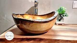 Step-by-Step Woodturning Tutorial: Crafting a Natural Edge Sink from Walnut Log