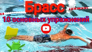 БРАСС,10 ОСНОВНЫХ УПРАЖНЕНИЙ  #breastsroke #swimming #плавание