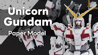 Unicorn Gundam paper model