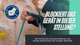 Sichern mit der Daumen-Methode - was kann passieren? Ergo Belay, Mammut Smart, ATC Pilot, MegaJul2