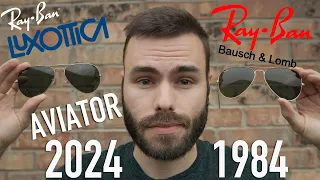 Vintage Ray-Ban B&L Aviator vs Modern Luxottica Aviator