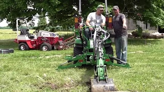 4H Hogs and Sheep Need Water! Tractor Backhoe Ventrac Trencher!