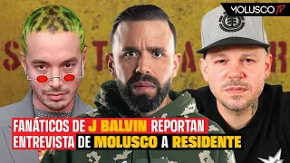 Fanaticos de j balvin logran bloquear entrevista de Molusco a Residente