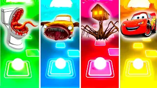 House Head vs McQueen vs Car Eater vs Toilet Monster | Tiles Hop EDM Rush