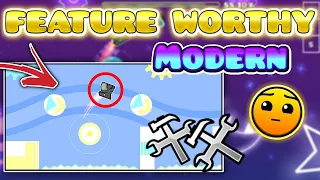How To Make A FEATURE WORTHY Modern Level in GEOMETRY DASH