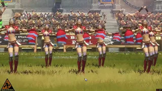 Blood Bowl 2 Leg Beta Touch down animations and cheerleader colors