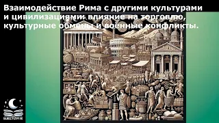 Взаимодействие Рима с другими культурами и цивилизациями: влияние на торговлю, культурные обмены и в