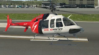 X Plane 11 - Dreamfoil Bell 407 flying as Radio Control Helicopter