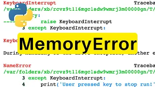 MemoryError | Python | Tutorial