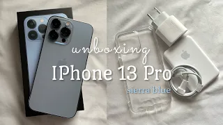 unboxing iPhone 13 pro sierra blue + accessories || indonesia🇮🇩