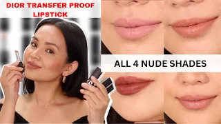 NEW Dior Rouge Forever Transfer-proof Lipstick| Nude Shade Swatches, Review and Wear Test