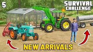 NEW EQUIPMENT ARRIVES ON THE FARM | Survival Challenge | Farming Simulator 22 - EP 5