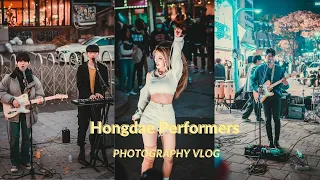 STREET PERFORMERS IN HONGDAE, SEOUL | NIGHT STREET PHOTOGRAPHY POV | NIKON D610 TAMRON 35mm 1.8