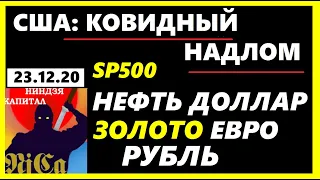 ДОЛЛАР.НЕФТЬ.SP500.ЗОЛОТО.ЕВРО.СЕРЕБРО. РУБЛЬ.Курс доллара на сегодня 23.12.20.НОВОСТИ.