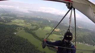 Yatin Hang Gliding Lookout Mountain 2nd Flight in the Clouds