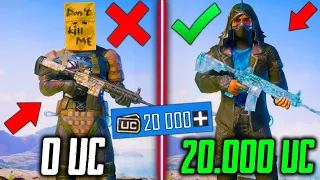 НИКОГДА НЕ ДОНАТИЛ и Я ПОДАРИЛ 20000 UC В PUBG MOBILE! ВЫБИЛ 2 МИФИКА! ПРОКАЧКА АККАУНТА ПУБГ МОБАЙЛ