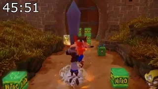 Crash 3 NST any% speedrun in 49:10 (45:51 w/o loads)