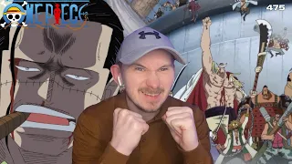 Crocodile Saves Ace! | Whitebeard Arrives At The Plaza! | One Piece Reaction Episode 475