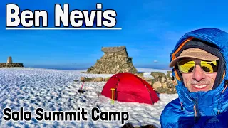 🏴󠁧󠁢󠁳󠁣󠁴󠁿 BEN NEVIS - Wild Night on Britain’s Highest Mountain - Solo Winter Summit Camp