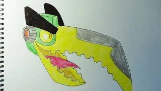 How to draw Angry Birds Transformers - Hal as Grimlock