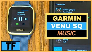 SPOTIFY APP ON NEW GARMIN VENU SQ - Offline Music (Amazon, Deezer, MP3 Storage,) Setup, Controls!