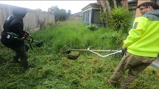 Single Mother Has NEGLECTED OVERGROWN Yard of Tall Grass Mowed | Free Lawn Care Transformation