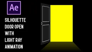 After effects animation/ Silhouette door open with light animation, after effects tutorial