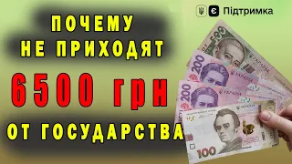 Почему не приходят 6500 гривен от государства