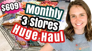 *MASSIVE* WALMART + COSTCO Grocery Haul For Weekly Meal Plan | Huge Monthly Shopping | Julia Pacheco