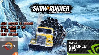 SnowRunner | 1080p Ultra, High, Medium, Low | AMD Ryzen 5 3550H + GTX 1050 3GB