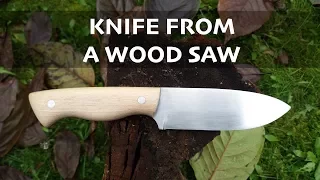 Making a Knife from an old wood saw // Knifemaking // My Cellar Workshop