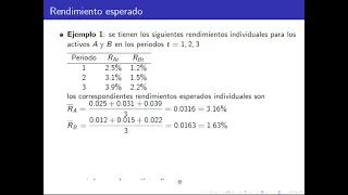 Riesgo y rendimiento de dos activos financieros