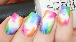 EASY WATERCOLOR NAIL ART TUTORIAL