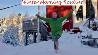 My WINTER MORNING ROUTINE:  Barefoot in the Snow | When the COLD makes you WARM | Winter in Norway