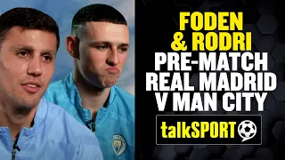 "We've reached the final before." 😏🏆 Phil Foden and Rodri Pre-Match Interview Real Madrid v Man City