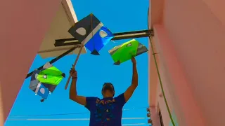 Caught kites || Looted kites || Kite flying