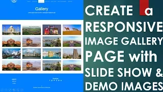 Create Animated Responsive Image Gallery using HTML5, CSS3 & Bootstrap with Slide Show | Example 2