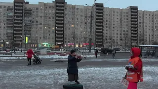 метро "Большевиков" и метро "Дыбенко". Декабрь 2020.