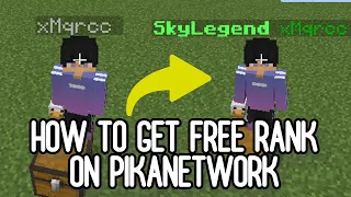 HOW TO GET FREE RANK ON PIKANETWORK?! | Minecraft