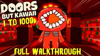 Doors But Kawaii [1 to 1000] Full Walkthrough (Room 1000 Badge)