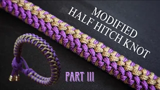 [PART II] HOW TO MAKE MODIFIED HALF HITCH KNOT PARACORD BRACELET ,EASY PARACORD TUTORIAL.