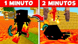 CADA MINUTO QUE PASSA A LAVA SOBE NO MINECRAFT