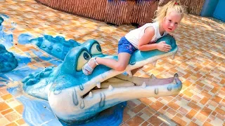 Nastya plays in the zoo and feeds animals Vlog for kids
