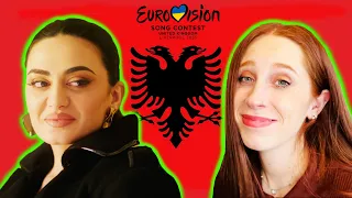 LET'S REACT TO ALBANIA'S REVAMP FOR EUROVISION 2023 - ALBINA KELMENDI "DUJE"