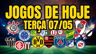 JOGOS DE HOJE Terça 07/05 – Hoje Temos Libertadores e Liga dos Campeões #futebol #jogosdehoje