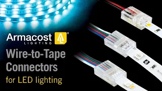 How to  use LED Strip Light wire-to-tape light connectors