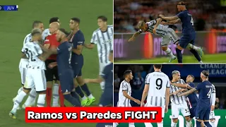 Sergio Ramos and Paredes FIGHT | PSG vs Juventus 2-1