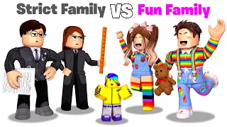 Roblox STRICT Family vs FUN Family.. 📝👪💖